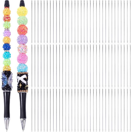 100 Pcs Rust-Resistance Stainless Steel Pen Extenders for Beadable Pens, Beadable Pen Extender Rods, Metal Blank Bars for Beadable Pens (4.6 Inches)
