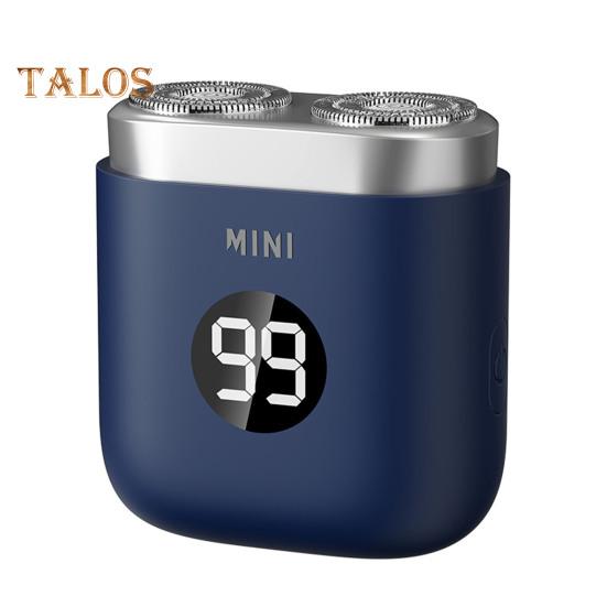 

Мини-электробритва с цифровым дисплеем, USB-перезаряжаемая, водонепроницаемая, с двумя головками, портативная, для путешествий, бритва для мужчин, триммер для бороды, инструмент для удаления волос синий