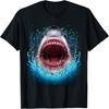 Great White Shark Open Mouth Teeth Beach Ocean Animal T-Shirt