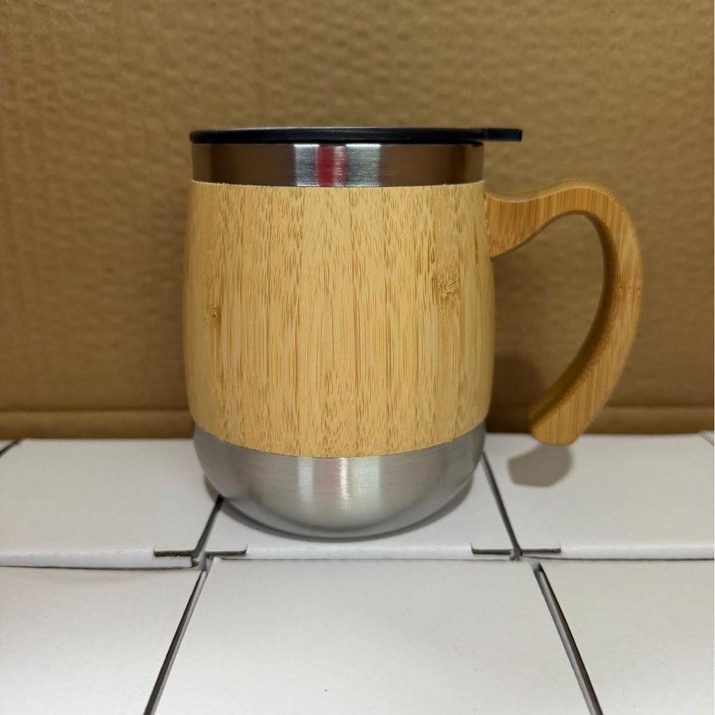 Creative Portable Bamboo Travel Coffee Mug - Vacuum Insulated
