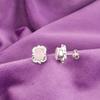 Rose Chalcedony Gemstone Stud Wife Gift Wedding Earrings Jewelry Sterling Silver EE-149-8