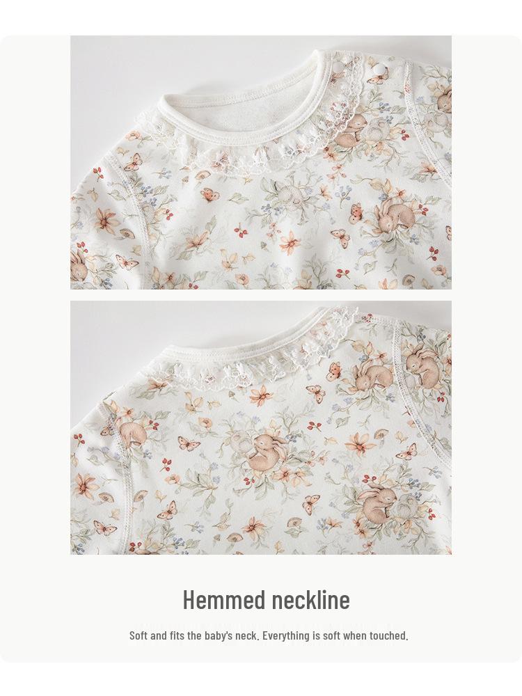 Spring Floral Infant Jumpsuit: Baby & Toddler Princess Romper for Outdoor Crawling