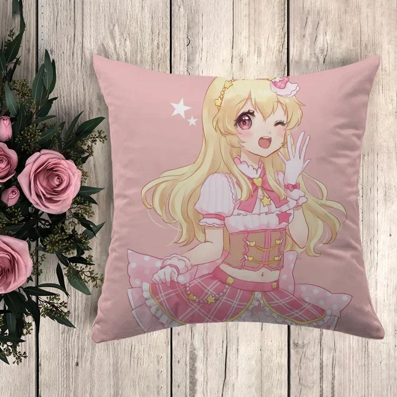 Pillowcase A-Aikatsu Pilow Cases Throw Pillows Anime Pillow Cover Decorative Pillowcases Cushion Covers Fall Decor