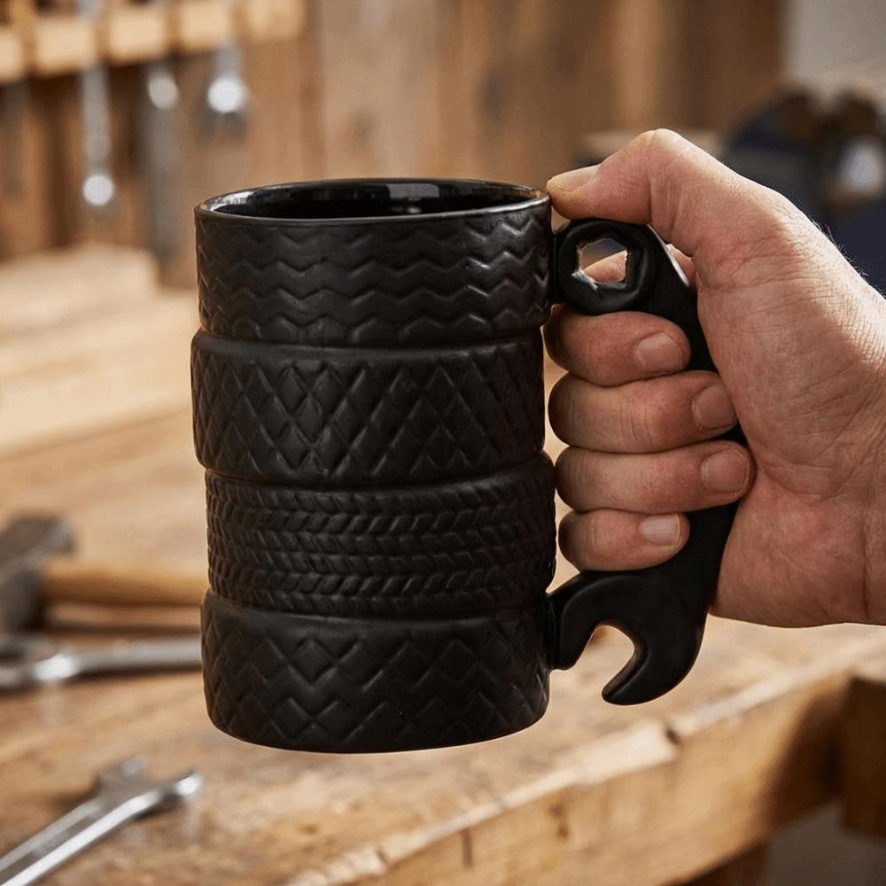 Industrial Style Tire Ceramic Water Cup Large Capacity Funny Coffee Cup Unique Decorative Tea Milk Mug Coffee Drinking
