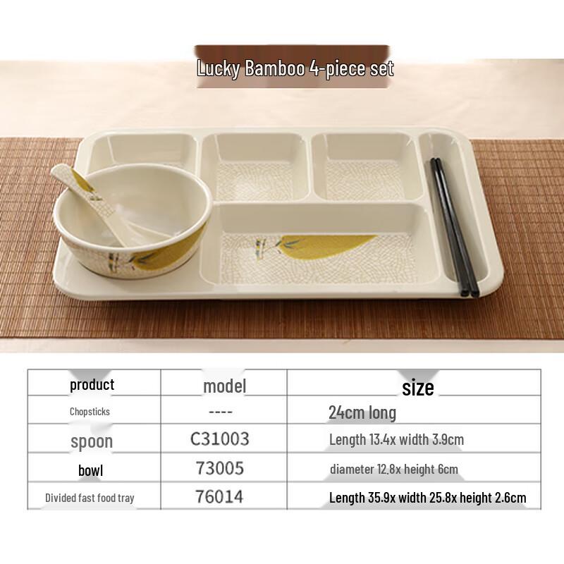 Melamine Divided Dinner Plate Set