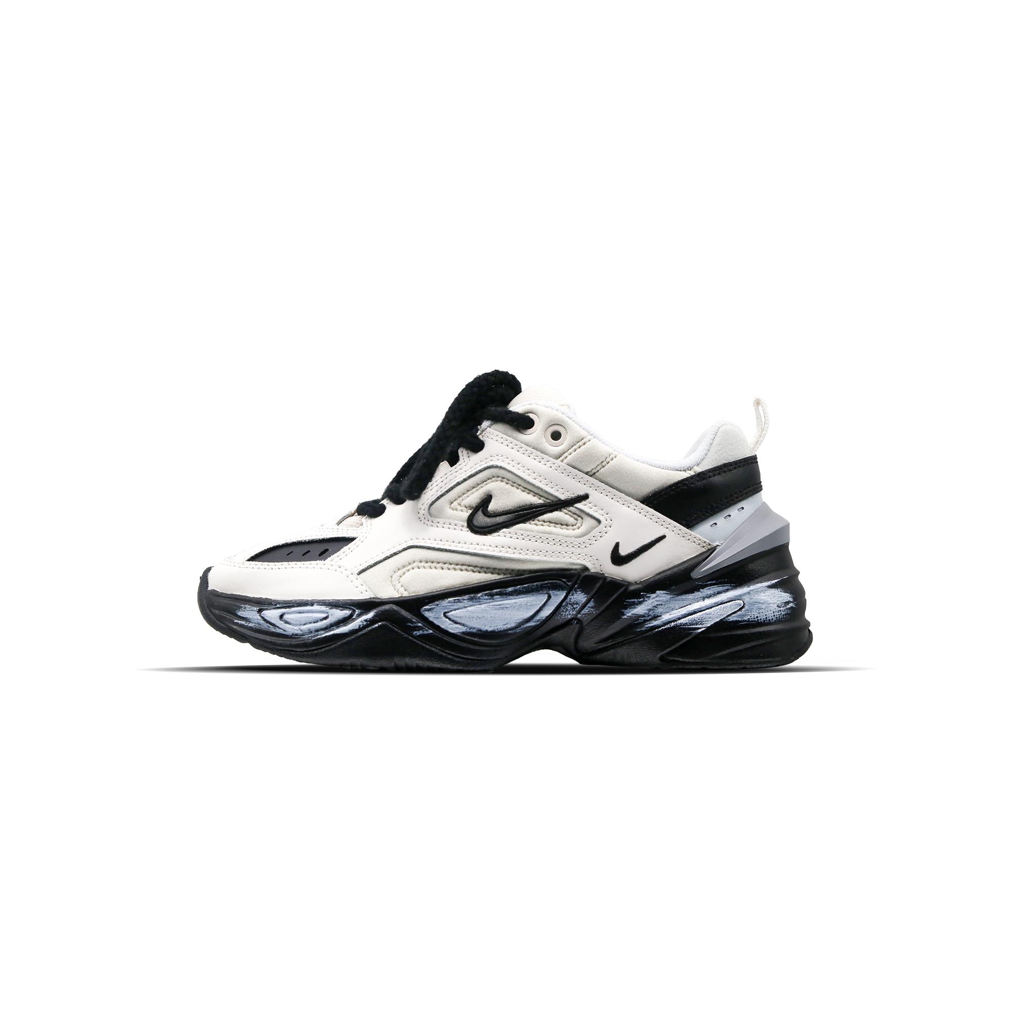 

Nike M2K Slip Resistant Abrasion Resistant Low top Chunky Sneakers Women s Beige White Black AO3108-001(Team81-) 36