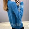 Autumn Winter Women's Half Turtleneck Sweater Loose Thick Pullover Knitted Top Jacquard Elastic Knitted Top Jumper.