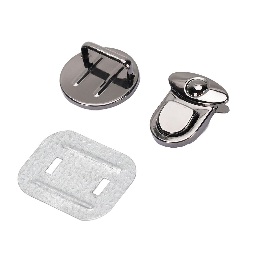 10 Sets Tuck Lock Clasp Catch Silver Black 25mm Wide Duck Tongue Lock with 30x39mm Base Plate for