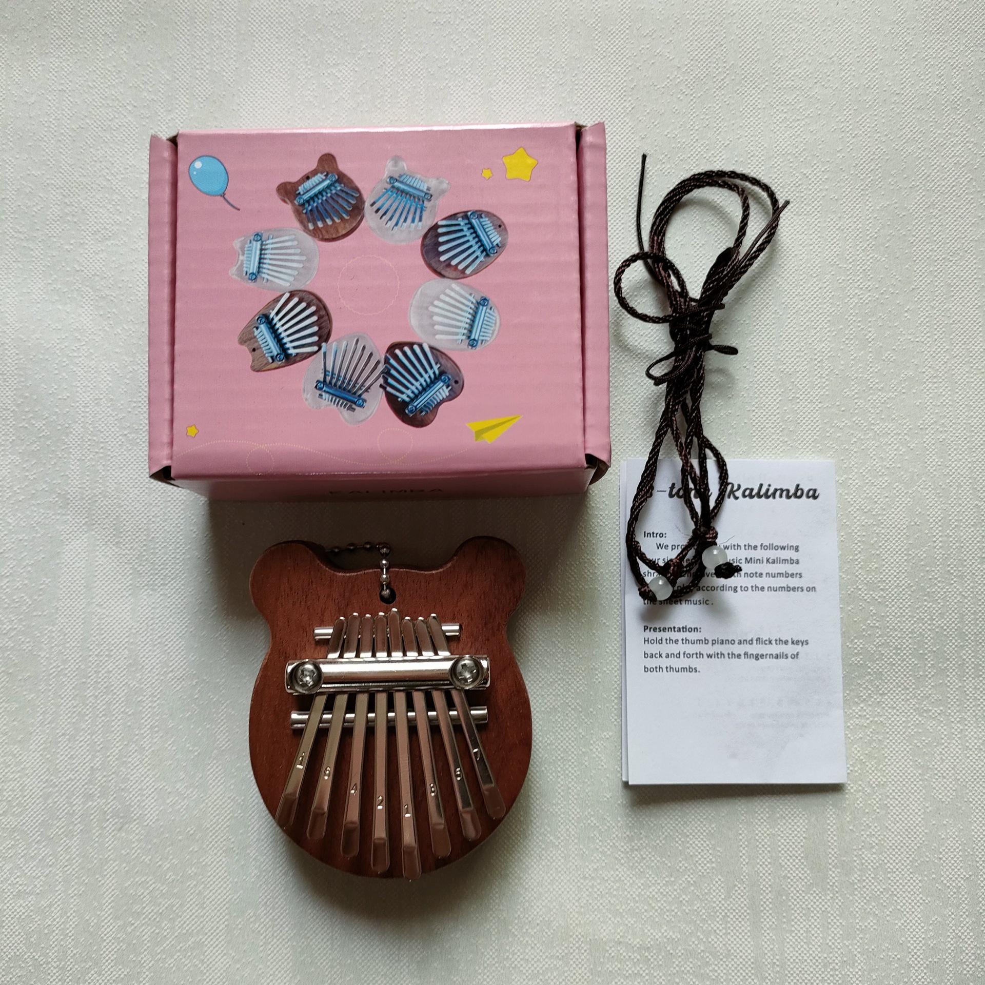 Thumb Piano Pendant: Mini 8-Note Kalimba Finger Piano