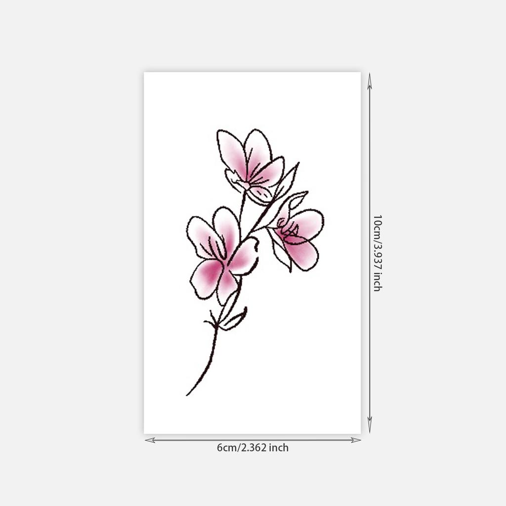 Small Fresh Flower Bouquet Tattoo Sticker With Good Appearance Niche Aesthetic Tattoo Sticker