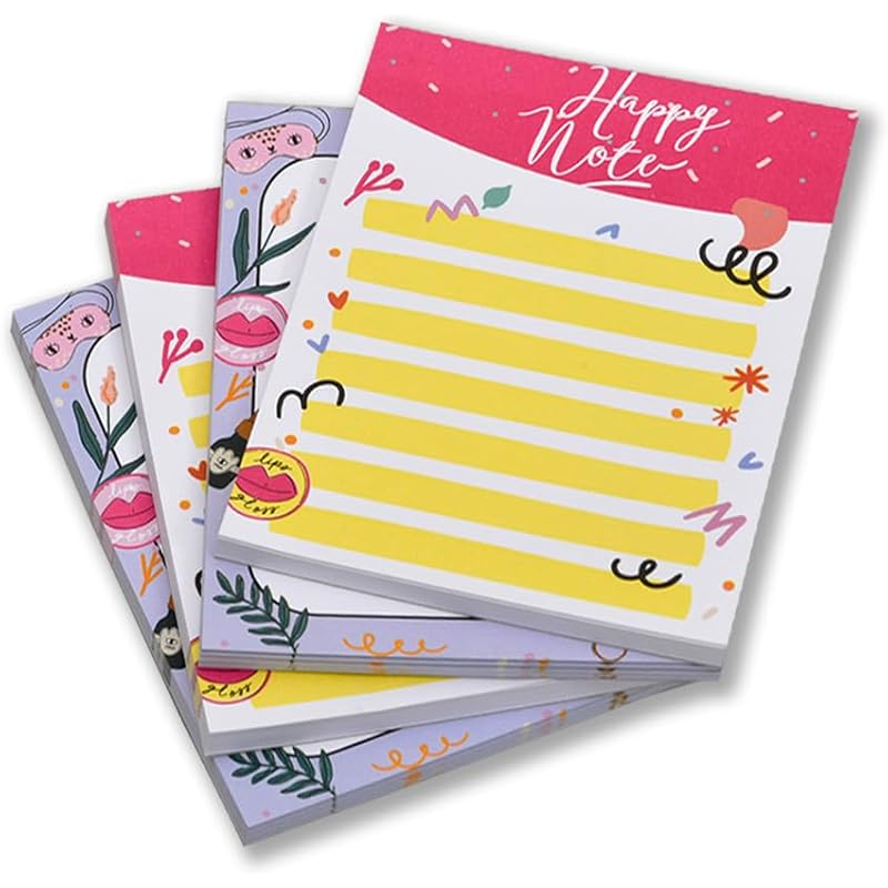 COI Desk Notepad, To Do List Planner, 50 Tear Off Sheets for Grocery, Shopping, Reminder, Checklist Set of 4