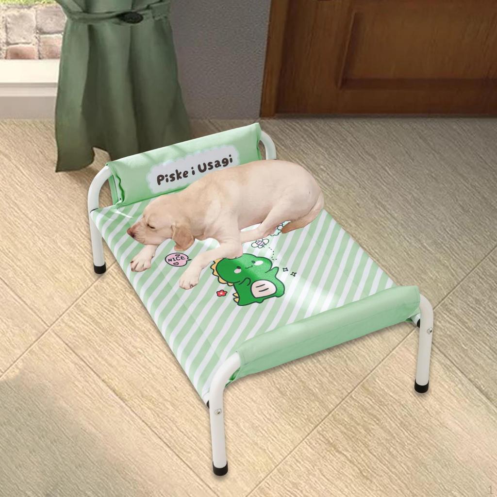 Elevated Dog Bed Pet Metal Frame Hammock Raised Cot for Puppy Kitten Cats Dogs