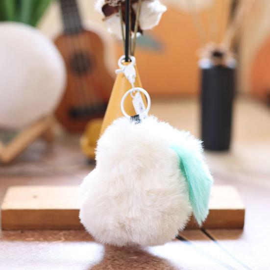 Doll Pendant Keychain Fruit Pear Shape Plush Doll Lightweight Key Holder Furry Touch Keychain Backpack Accessories
