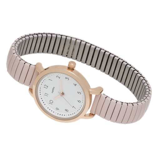

Fieldwork Women s Analog Watch with Bellows Strap, Stainless Steel, Pink, Suela ST290-3