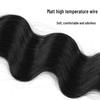 Synthetic Fiber Black Body Wave Hair Extensions - 100g Bundles with Large Wave Snake Curl Wigs