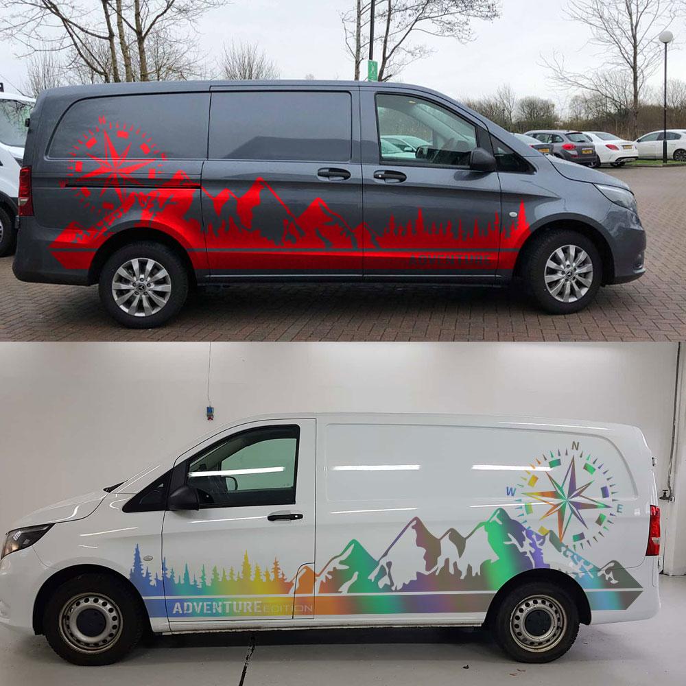 Car Stickers For Mercedes Benz Vito V Class Viano W447 W639 W638 Camper Van Motorhome Graphics Vinyl Decals Tuning Accessories