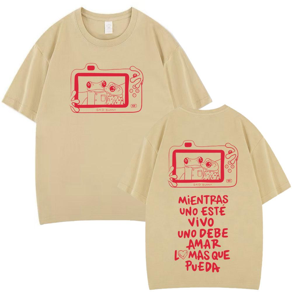 Rapper Bad Bunny Tour 2026 Print T Shirt Men Women Hip Hop Oversized Tshirts Summer Cotton Loose Casual Tshirt Streetwear Tops