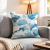 Light Blue Ocean Ripple Cushion Cover 1Pcs Decorative Covers Soft Cushion Case For Sofa Couch Decor 40X40 45X45 Pillowcases