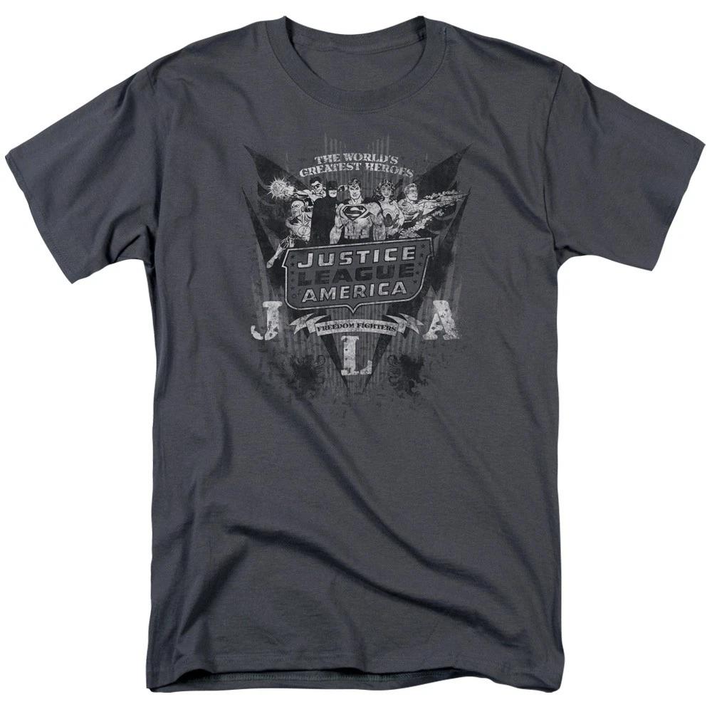 DC Comics - Justice League - Greatest Heroes - Unisex Children s T-shirt - Gray 140