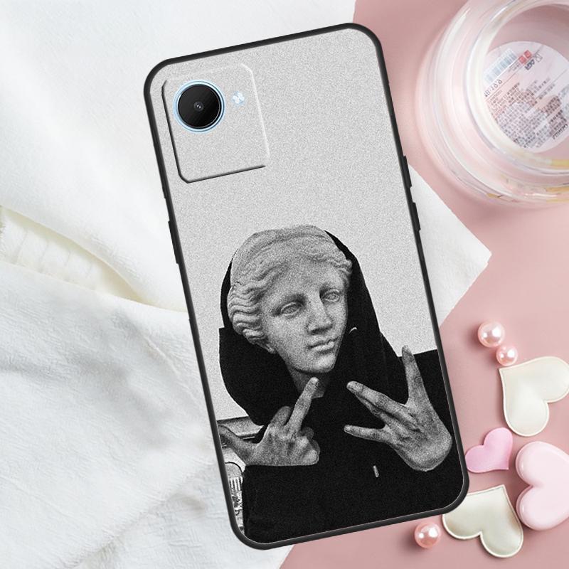 

Greek Statue Wearing Hoodie For Realme 14 10 11 12 13 Pro Plus GT 6 5 6T GT7 Pro C61 C55 C53 C51 C21Y C25S C75 C67 Case Realme 10 Pro