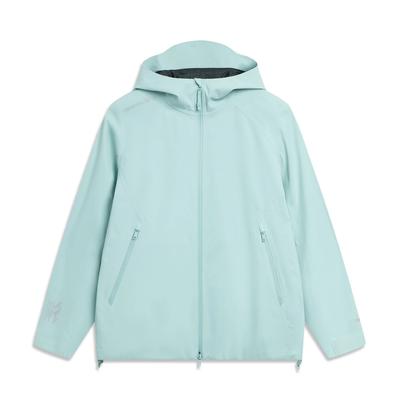 Li Ning CF Su Wan Long Jia Series Hooded Loose Simple Comfortable Waterproof Windproof Breathable Durable Rainproof Jacket Women Jacket AEMV040-4