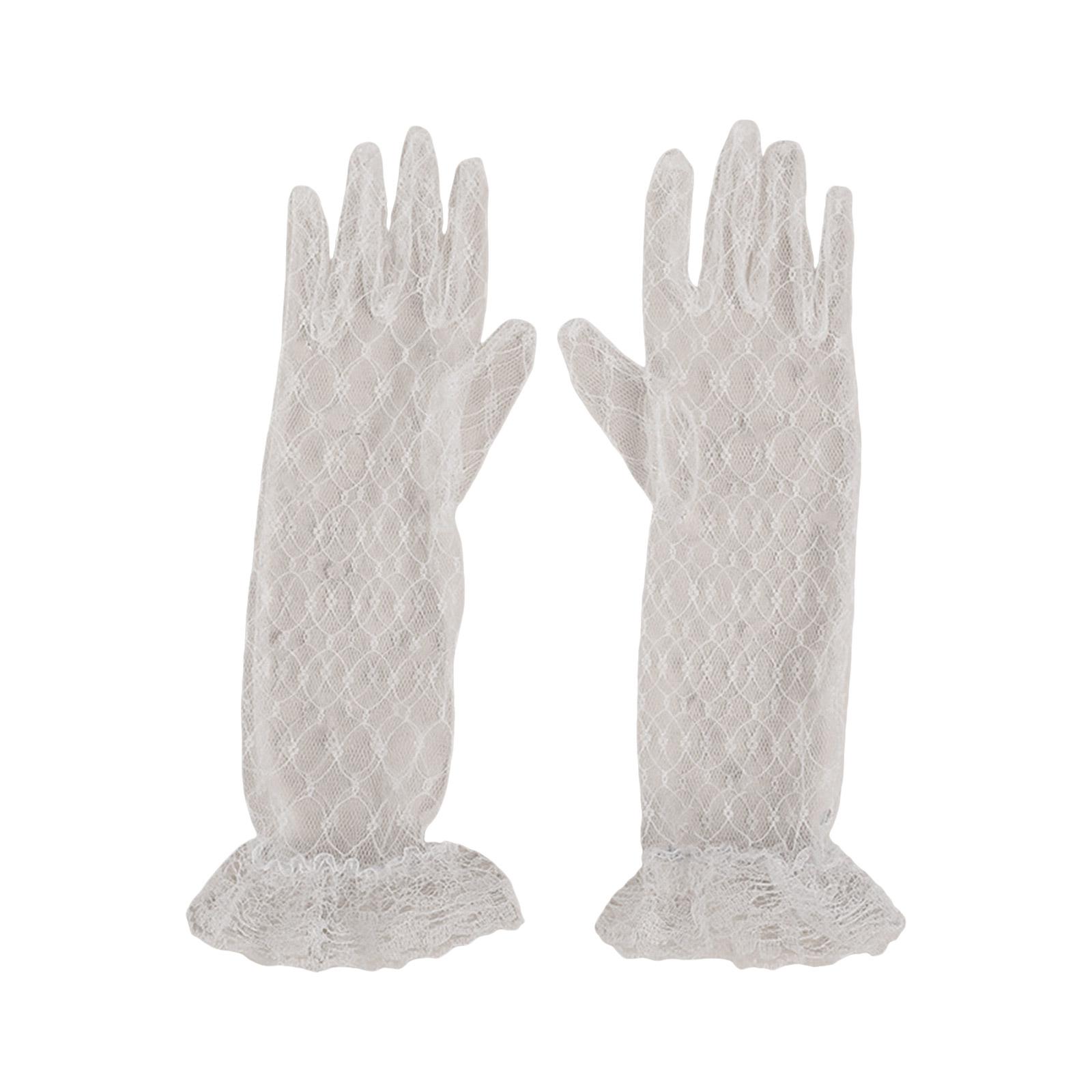 

Белые кружевные перчатки для девочек с/без стразами для свадеб, дней рождения и особых случаев в возрасте от 3 до 12 лет 1