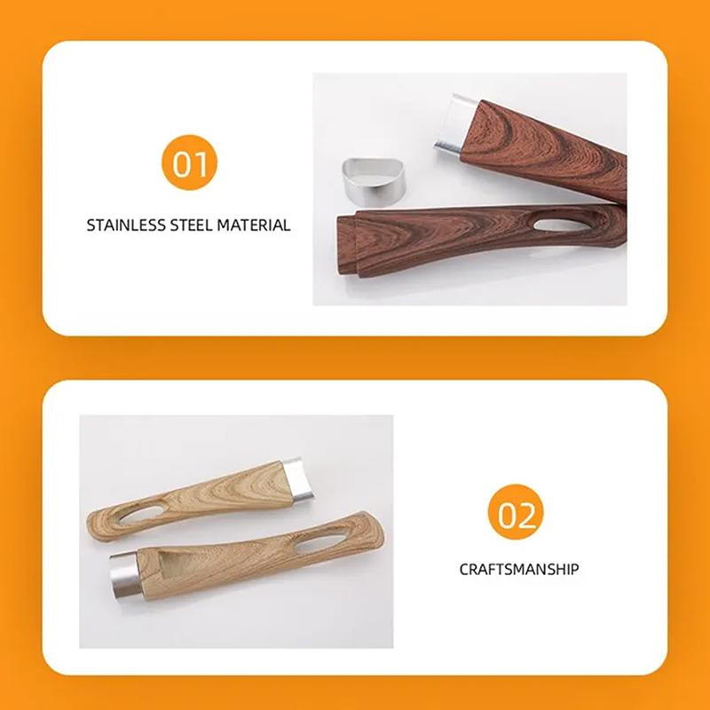 1 Pcs Bakelite Pan Pot Handle Anti Scalding Pan Universal Replacement Removable Bakelite Grip For Frying Pan Kitchen Accessories