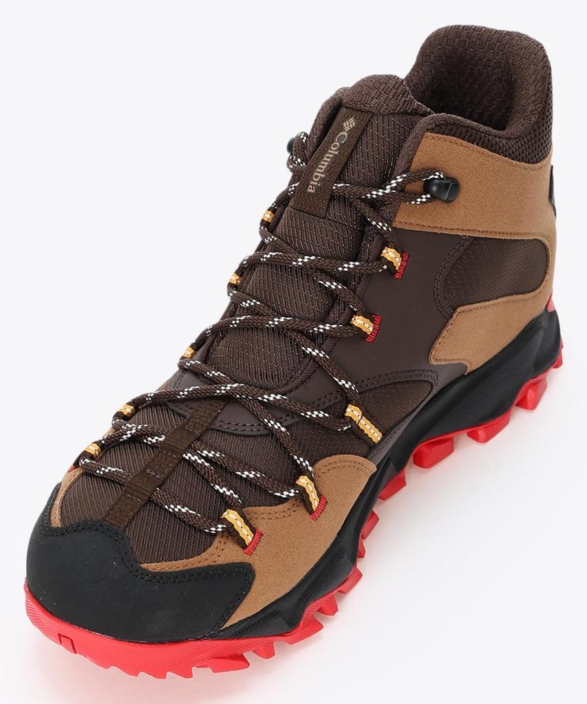 Columbia Saber Six Mid Outdry Hiking Size Red Spark Men's Shoes, 28.0cm, Bark,