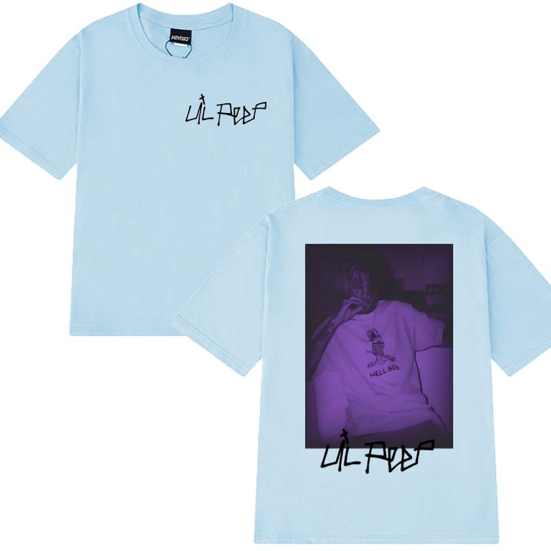Lil Peep T-shirt vintage a maniche corte per fumatori Unisex Donna Hip Hop Oversize streetwear Unisex Abbigliamento 100% Cotone T-shirt