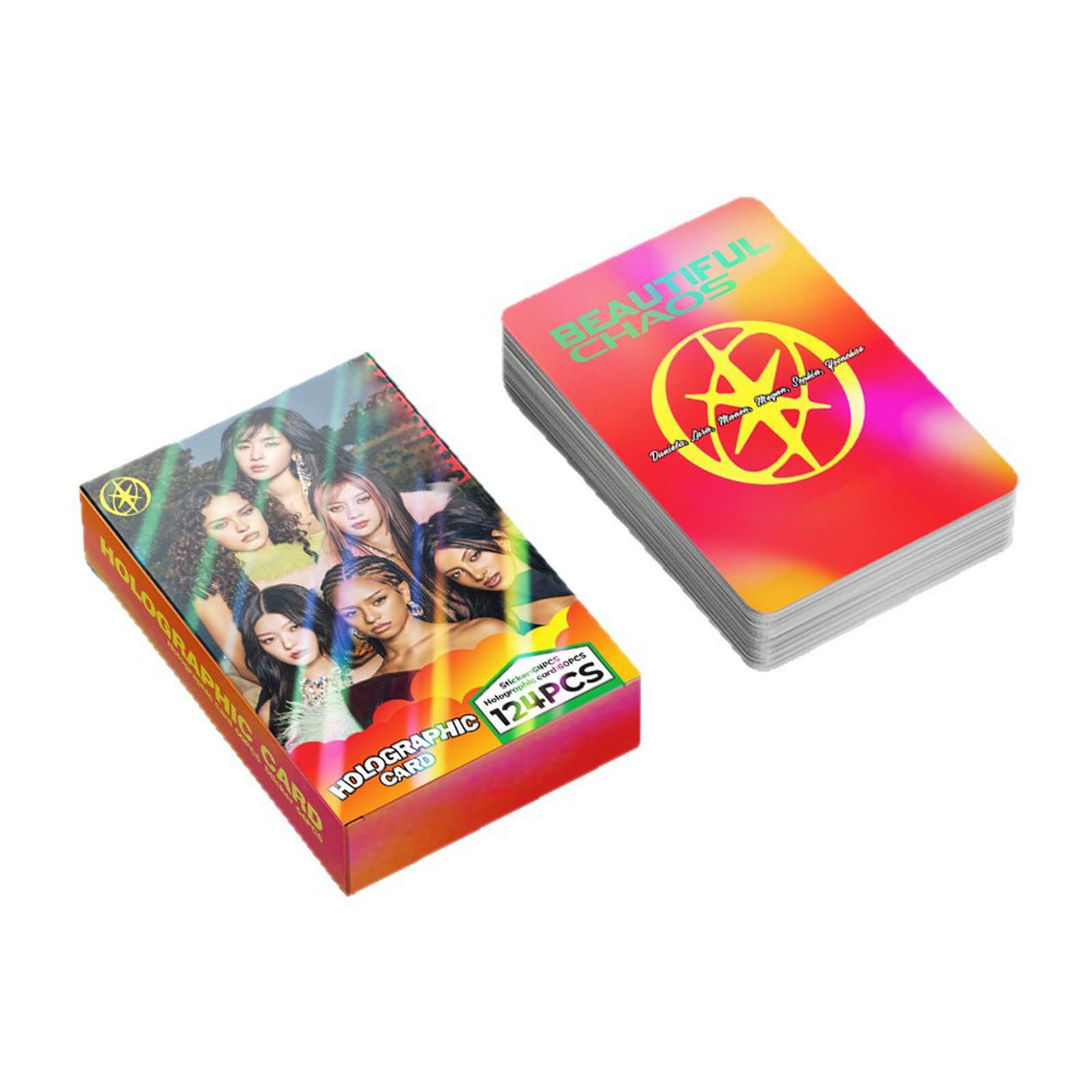 Katseye Holographic Card Collection Set katseye Beautiful Card Deck katseye Photocard Set katseye Durable Game Cards One Size