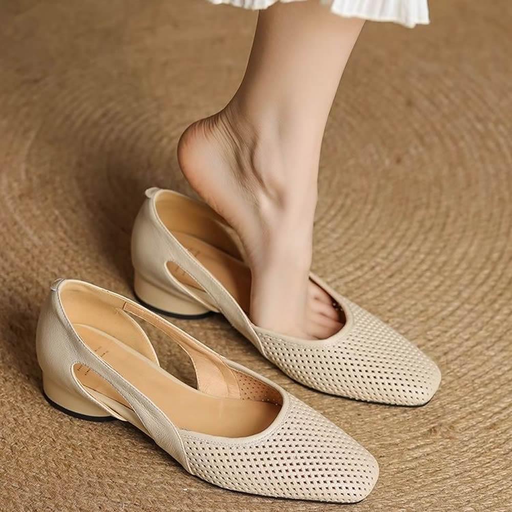 Ladies Shoes 2025 Fashion Shallow Women's High Heels New Slip-on Casual Hot Sale Soft Bottom Best Seller Flat Low Heels Zapatos