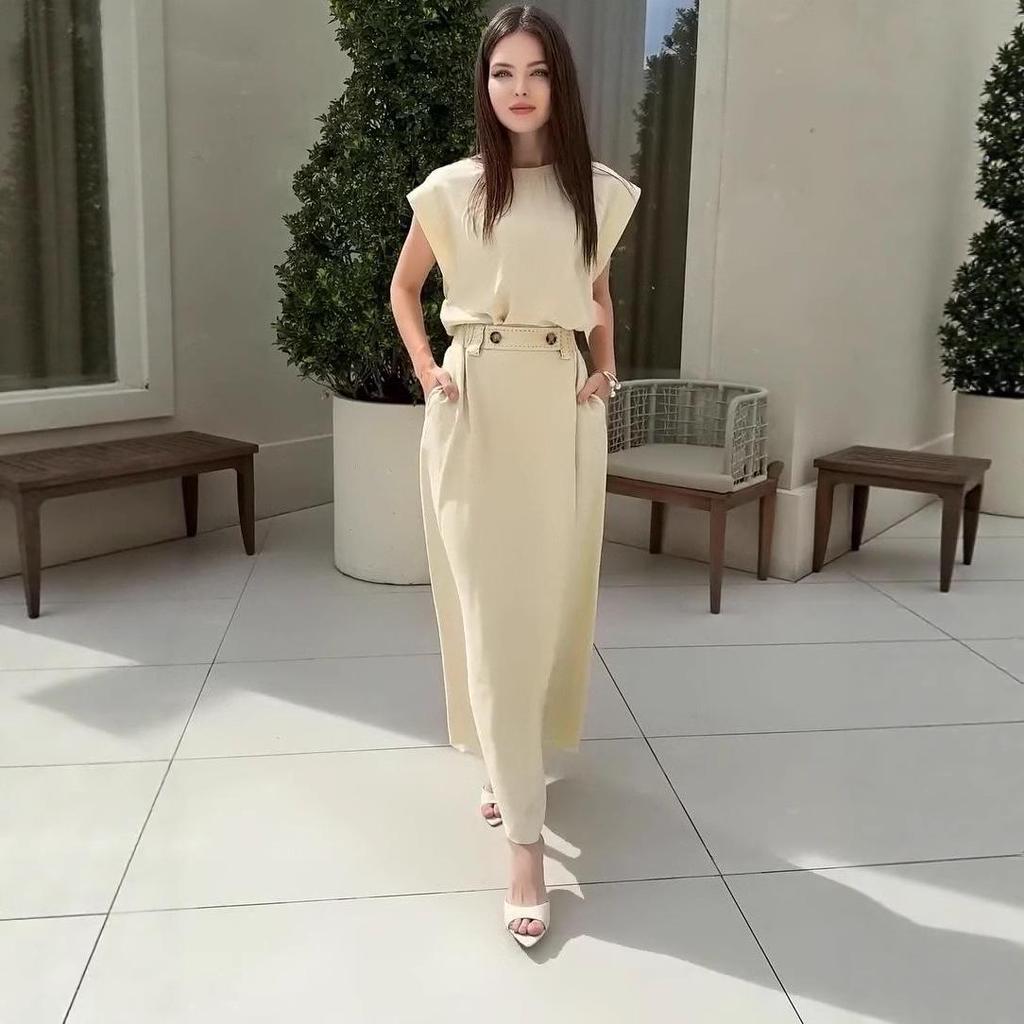 2025 Léto Francouzská móda Společenská krátkorukávová šaty