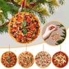 Pingente de Pizza Árvore de Natal Decoração Pingente de Mesa de Cabeceira Carro Decoração de Natal Impressão Plana Fofo e Interessante Pendurado