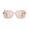 Chanel Temple Letter Logo Acetate Irregular Sunglasses Women's Coral Color