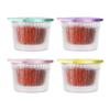 4Pcs Green Onion Fresh-Keeping Box With Lid Double-Layer Drainage Round Plastic Refrigerator Sealing Box Household