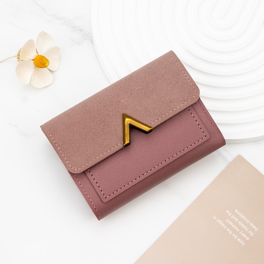 Korean Style Women's Short Wallet: Large Capacity Coin Purse & Card Holder