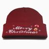 Universal Winter Knitting Wool Hat Warm Merry Christmas Embroidered Knitted Hat