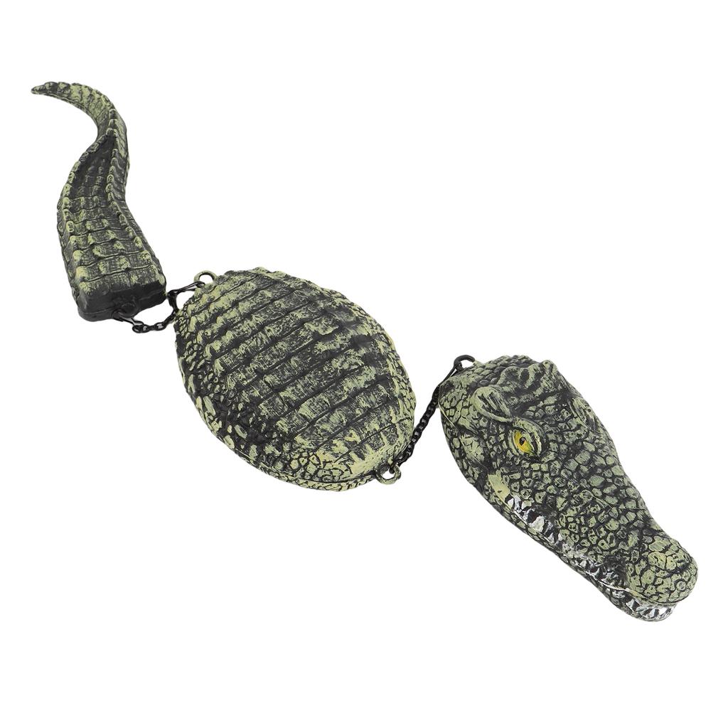 Umělá aligátoří návnada Plastová 3segmentová Simulovaná plovoucí krokodýlí socha pro zahradní bazénovou dekoraci