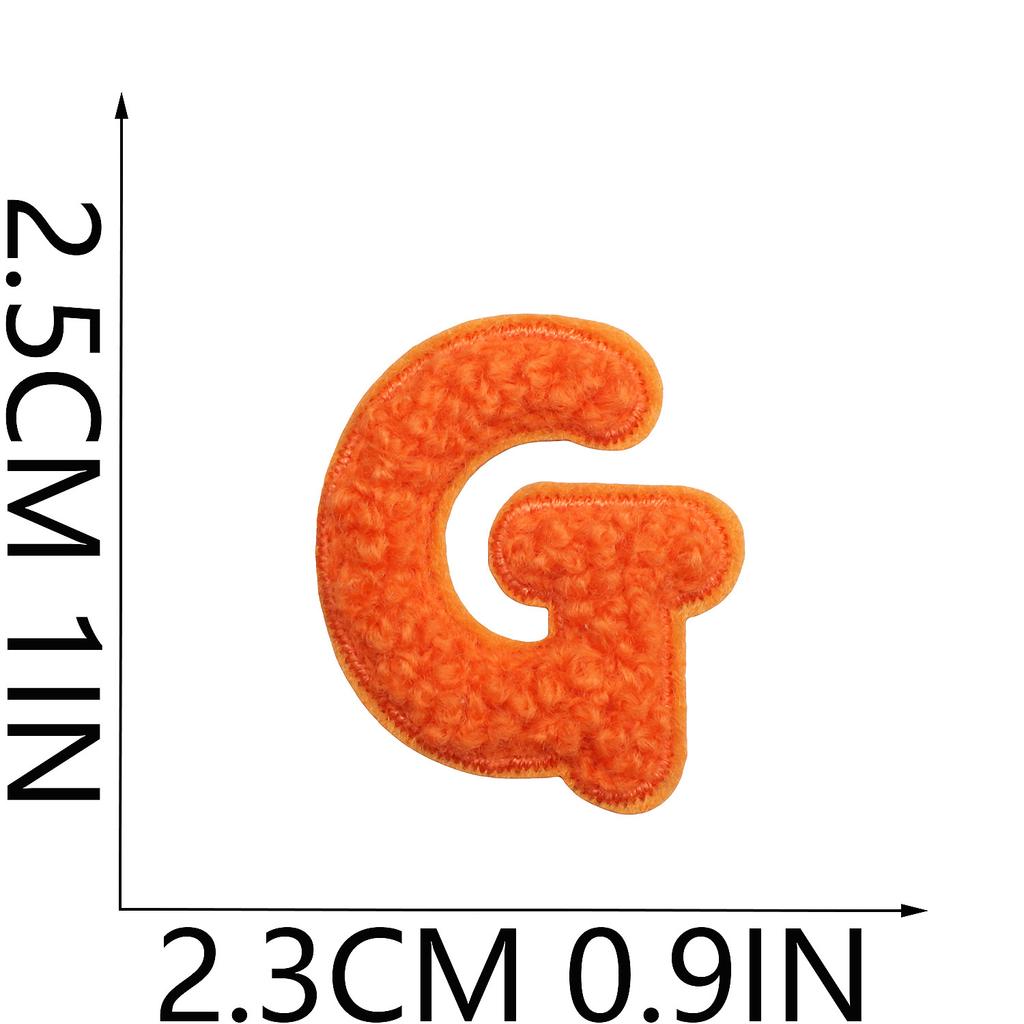 Towel Embroidery English Alphabet Embroidery Cloth Sticker Small Number Patch Sticker Bag Decoration Chenille Embroidery Label Ironing