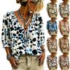 Women's Polka Dot Print Casual Loose Fit Mid Sleeve Summer Top