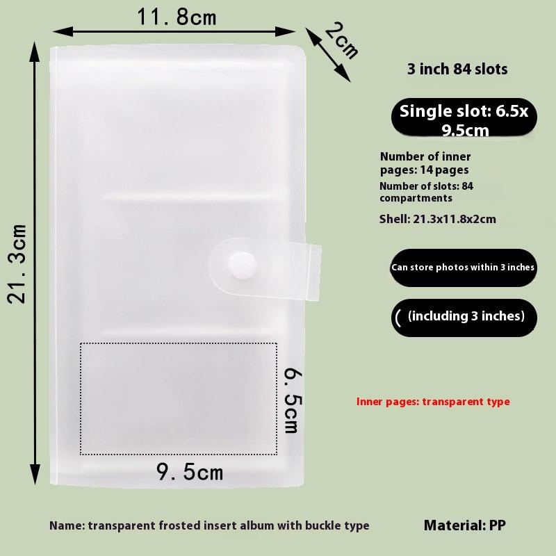 1Pcs Photo Album Contents 84/120/240/288 Slot Album Photo Book Postcard Photo Storage Card Album