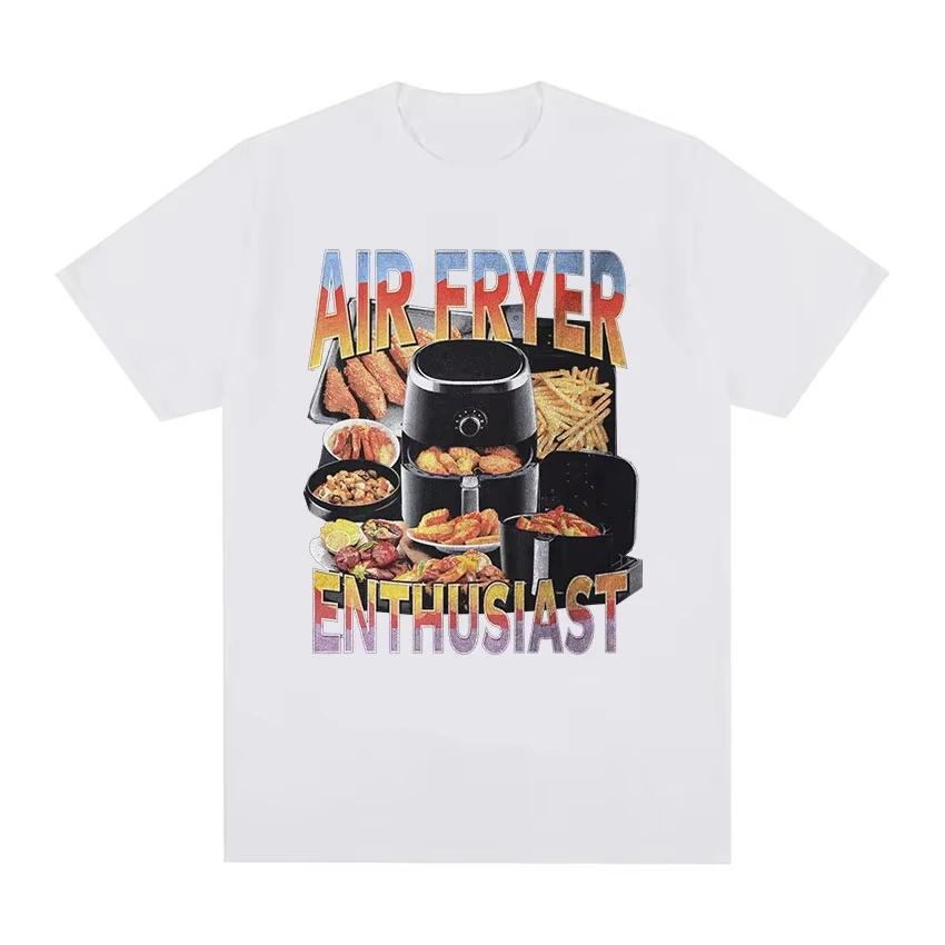 Air Fryer Enthusiast Funny Cooking Lover TShirts Men Women Summer ONeck Short Sleeve Tshirt Fashion High Quality Cotton TShirt