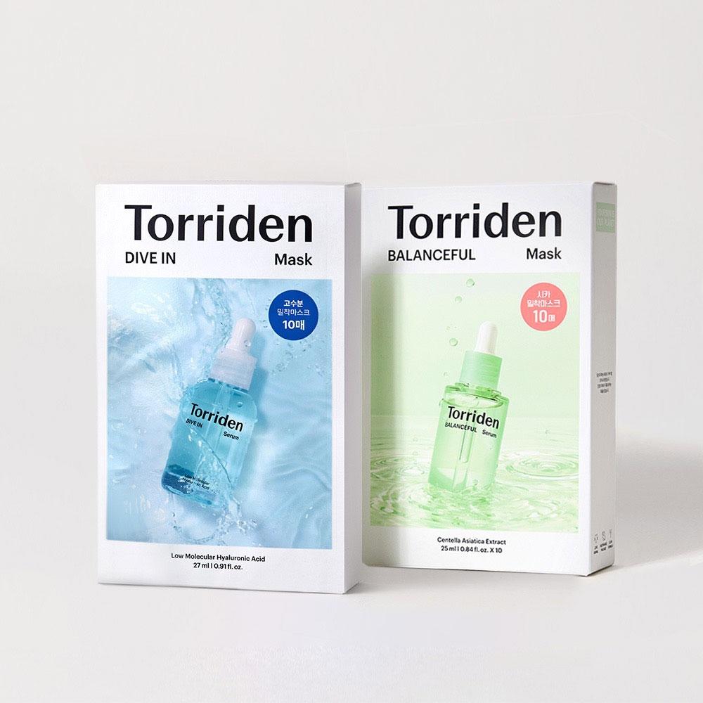 

Torriden [набор из 2 шт.] Torriden Dive In низкомолекулярная маска с гиалуроновой кислотой, 10 листов + сбалансированная маска Cica, 10 листов + пена Dive In, 30 мл