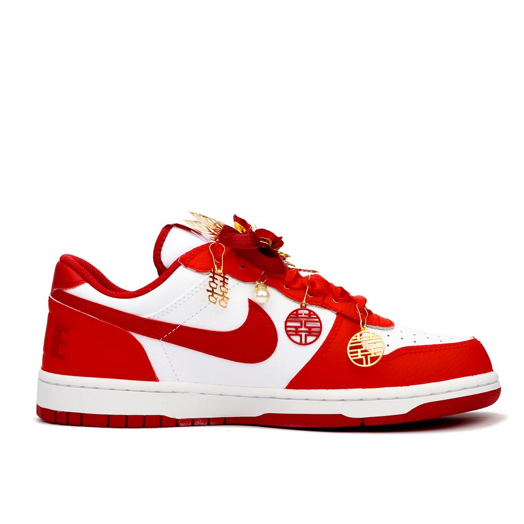 Nike Big Joy Slip Resistant Cushioning Height Increasing Low Top Skateboard Shoes Men's Red 355152-150(Team900-)