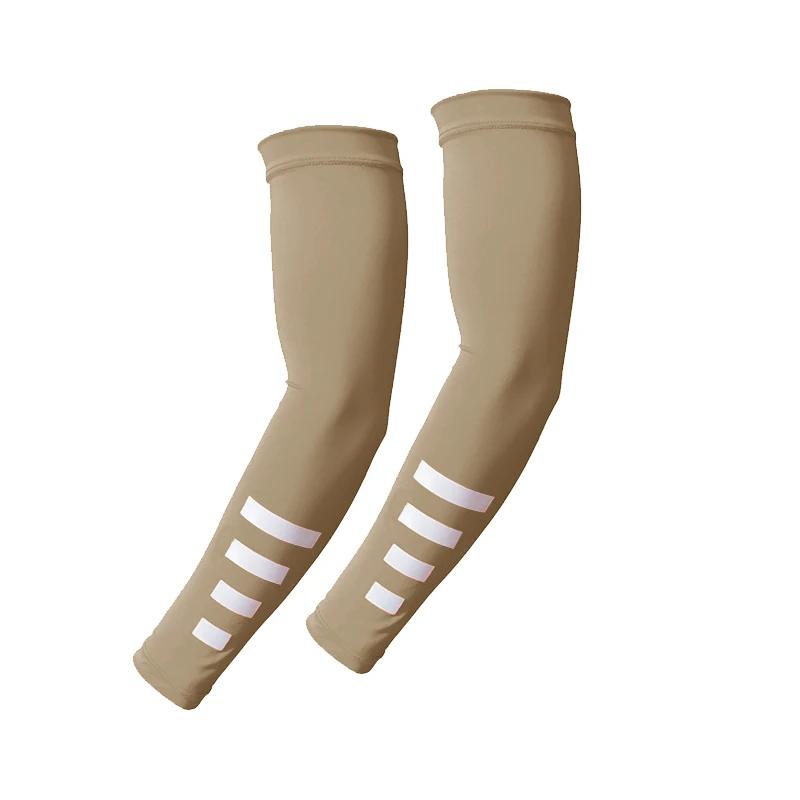 2PCS Summer Sun UV Protection Women Arm Sleeves Reflective Night Bicycle Running Arm Warmers Cover Men Athletic Armguards Cuff