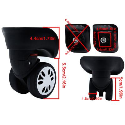1 Pair A01 Suitcase Luggage Universal 360 Degree Swivel Wheels Repair Accessories Trolley Wheel Parts for Women Men