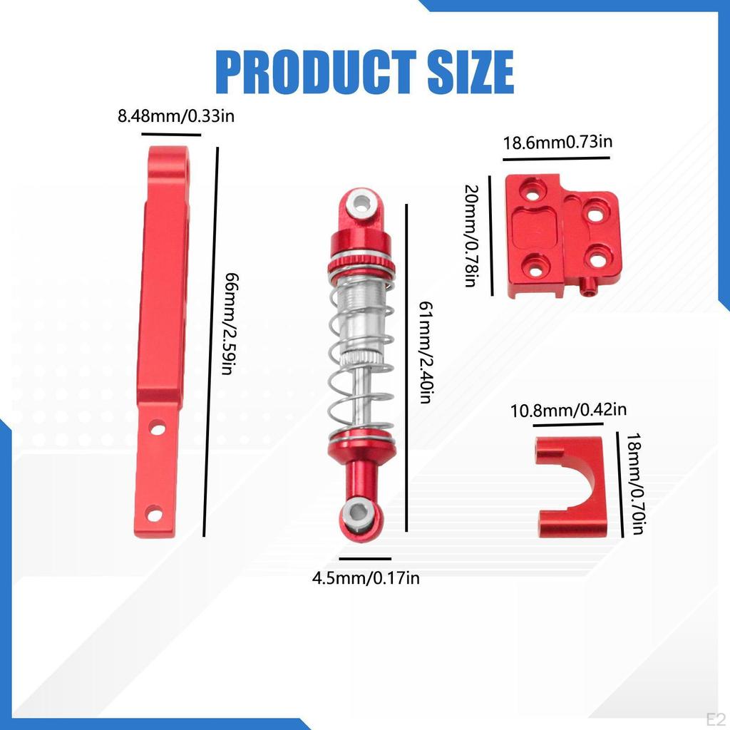 RC Metal Shock Absorber with Pull Rod Oil Filled Shocks DIY Accessories Easy To Install