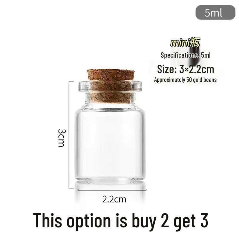 Sealed Mini Glass Storage Jar for Gold Beans or Small Items