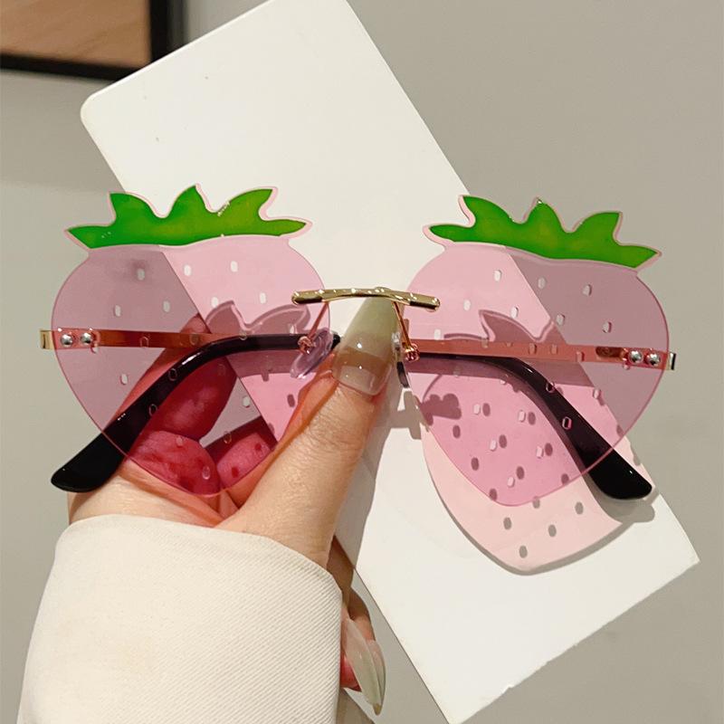 JYL TS Sunglasses UV Protection Frameless Strawberry Holiday/2861