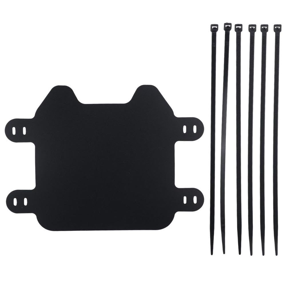 Motorcycle Front License Plate, Black ABS Dirt Bike Electric Motorcycle License Plate Accessories Compatible